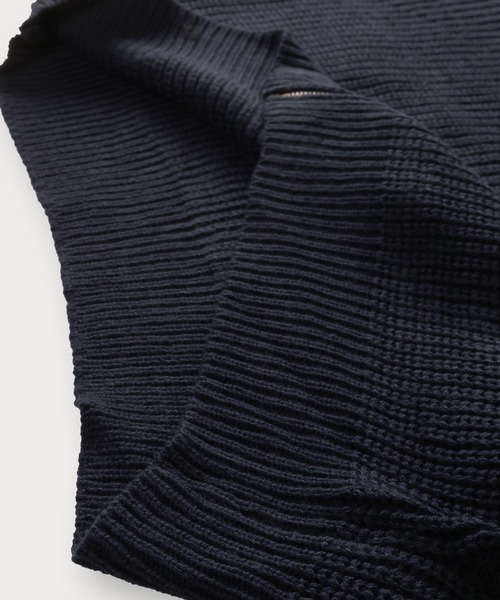 Red Cap Girl（レッドキャプガール）の「ガールイラストワンポイントリブラインドライバーズニット/オーバーサイズ/ユニセックス（ニット/セーター・メンズ・ブラック/ネイビー・M/L）」の10枚目の写真