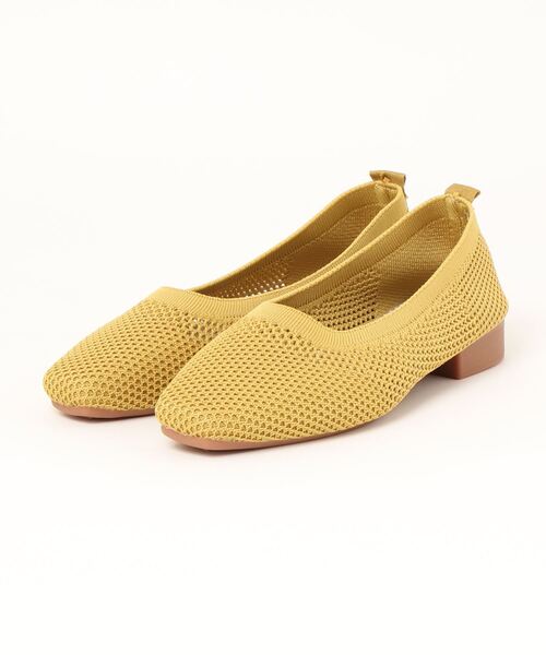 Burner（バーナー）の「【OKUOKU　0909】スクエアメッシュ編みパンプス oku-shoes-724232960277-32 U（パンプス・レディース・ブラック/グリーン/ベージュ/イエロー・36/39/40/37/38）」の7枚目の写真