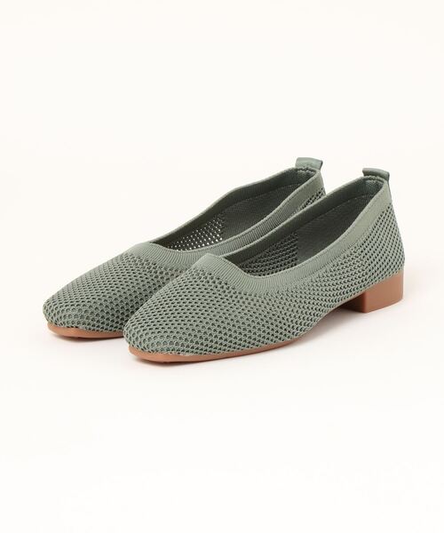 Burner（バーナー）の「【OKUOKU　0909】スクエアメッシュ編みパンプス oku-shoes-724232960277-32 U（パンプス・レディース・ブラック/グリーン/ベージュ/イエロー・36/39/40/37/38）」の8枚目の写真