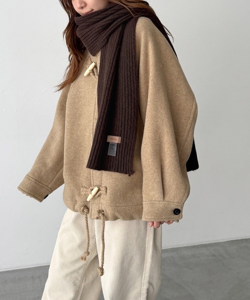 CANAL JEAN（キャナルジーン）の「El mar　カシミアタッチリブマフラー（マフラー・レディース・チャコールグレー/ブルー/ベージュ/グレー/ブラウン・ONE SIZE）」の3枚目の写真