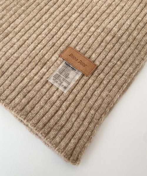CANAL JEAN（キャナルジーン）の「El mar　カシミヤ混リブマフラー（マフラー・レディース・チャコールグレー/ベージュ/グレー/ブルー・ONE SIZE）」の8枚目の写真