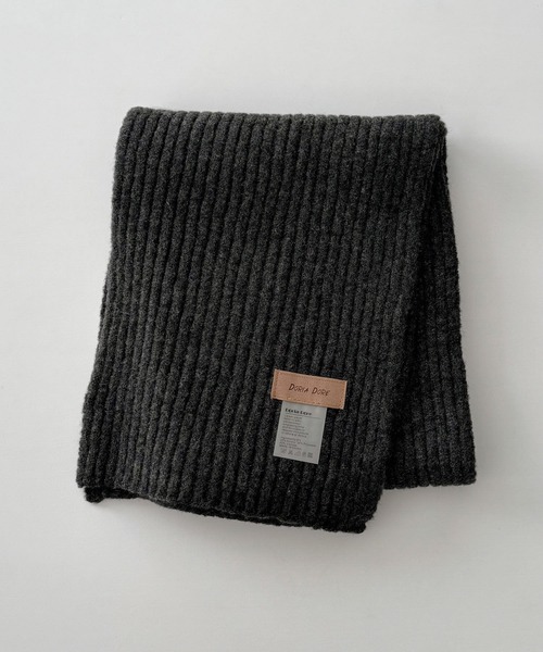 CANAL JEAN（キャナルジーン）の「El mar　カシミアタッチリブマフラー（マフラー・レディース・チャコールグレー/ブルー/ベージュ/グレー/ブラウン・ONE SIZE）」の13枚目の写真