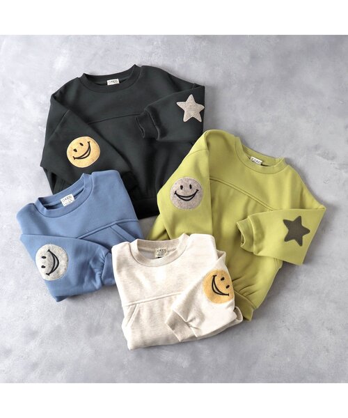 F.O.KIDS(エフオーキッズ)の「エルボーパッチトレーナー(スウェット・キッズ・ブルー/ベージュ/ライム/チャコール・100/90/95/110/120/130/80/140)」の12枚目の写真