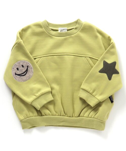 F.O.KIDS(エフオーキッズ)の「エルボーパッチトレーナー(スウェット・キッズ・ブルー/ベージュ/ライム/チャコール・100/90/95/110/120/130/80/140)」の17枚目の写真