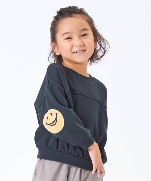 F.O.KIDS(エフオーキッズ)の「エルボーパッチトレーナー(スウェット・キッズ・ブルー/ベージュ/ライム/チャコール・100/90/95/110/120/130/80/140)」の6枚目の写真