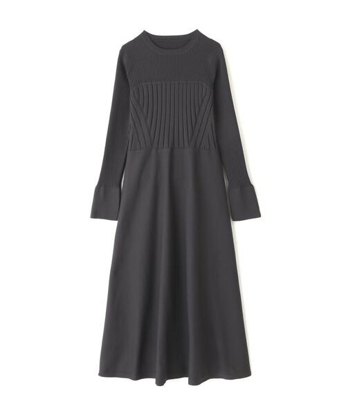 N.（N. Natural Beauty Basic）（エヌエヌナチュラルビューティーベーシック）の「◆ビスチェドッキングニットワンピース（ワンピース・レディース・グレー/ブラック/ベージュ・MEDIUM）」の6枚目の写真