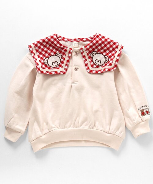 apres les cours（アプレレクール）の「tiny bear 襟付きトレーナー（スウェット・キッズ・アイボリー/その他2・80/90/100/110/120）」の15枚目の写真