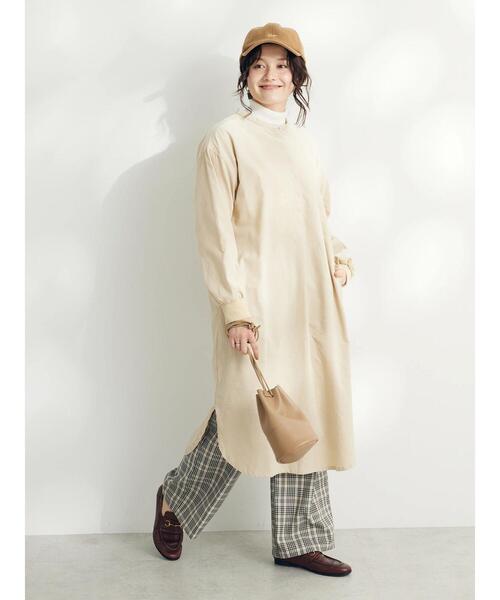 CRAFT STANDARD BOUTIQUE(クラフトスタンダードブティック)の「コーデュロイリブ付きワンピース(ワンピース・レディース・チャコールグレー/アイボリー/ブルー/ライトピンク・FREE)」の20枚目の写真