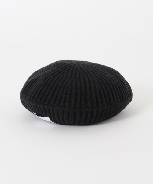 GANNI（ガニー）の「GANNI　Structured Rib Beret（ハンチング/ベレー帽・レディース・ブラック/ベージュ・-）」の3枚目の写真