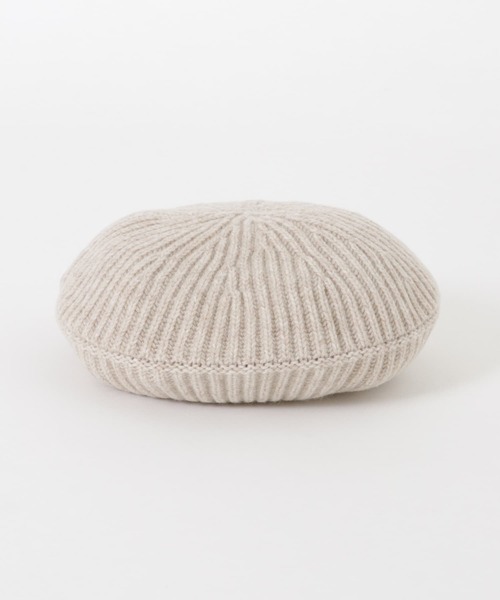 GANNI（ガニー）の「GANNI　Structured Rib Beret（ハンチング/ベレー帽・レディース・ブラック/ベージュ・-）」の5枚目の写真