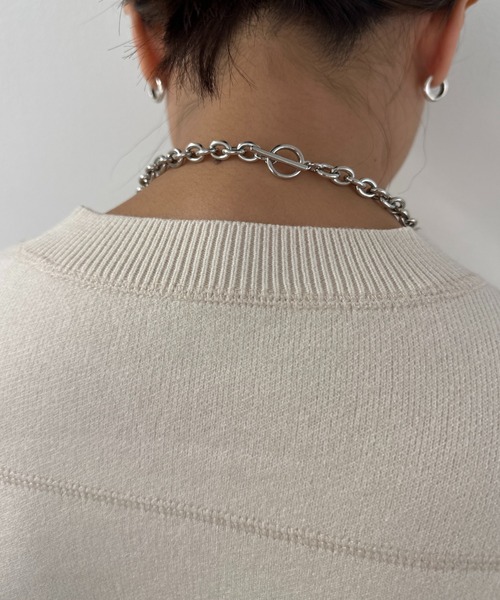 un dix cors（アンディコール）の「スウェットライクニット（ニット/セーター・レディース・ミント/ネイビー/オフホワイト・FREE）」の16枚目の写真