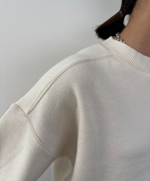 un dix cors（アンディコール）の「スウェットライクニット（ニット/セーター・レディース・ミント/ネイビー/オフホワイト・FREE）」の17枚目の写真