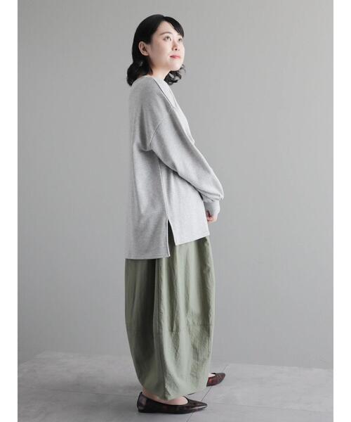 CRAFT STANDARD BOUTIQUE(クラフトスタンダードブティック)の「裏毛レイヤード風プルオーバー(Tシャツ/カットソー・レディース・杢グレー/ブラック/アイボリー/サックスブルー・FREE)」の11枚目の写真