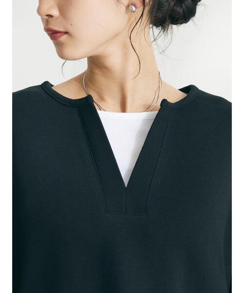 CRAFT STANDARD BOUTIQUE(クラフトスタンダードブティック)の「裏毛レイヤード風プルオーバー(Tシャツ/カットソー・レディース・杢グレー/ブラック/アイボリー/サックスブルー・FREE)」の17枚目の写真