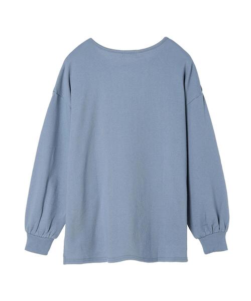 CRAFT STANDARD BOUTIQUE(クラフトスタンダードブティック)の「裏毛レイヤード風プルオーバー(Tシャツ/カットソー・レディース・杢グレー/ブラック/アイボリー/サックスブルー・FREE)」の21枚目の写真