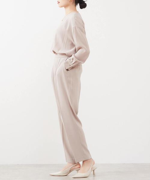 Liesse(リエス)の「テーパードパンツ(セットアップ対応可)(スラックス・レディース・ネイビー/ベージュ/ブラック・XS/S/M/4)」の22枚目の写真