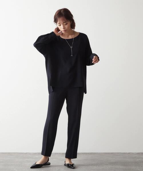 Liesse(リエス)の「テーパードパンツ(セットアップ対応可)(スラックス・レディース・ネイビー/ベージュ/ブラック・XS/S/M/4)」の15枚目の写真