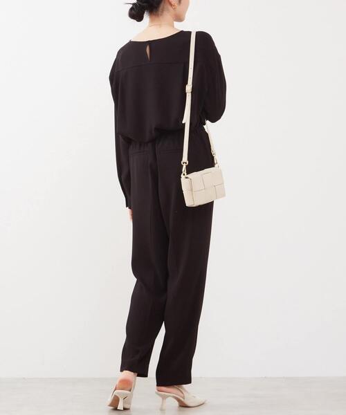 Liesse(リエス)の「テーパードパンツ(セットアップ対応可)(スラックス・レディース・ネイビー/ベージュ/ブラック・XS/S/M/4)」の9枚目の写真