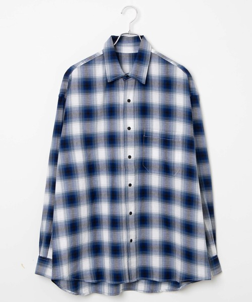PABLO VINCI オンブレチェックジップシャツ(23aw) PABLO VINCI オンブレチェックジップシャツ(23aw)