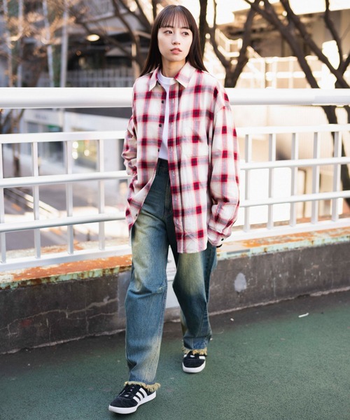 WEGO（ウィゴー）の「WEGO/オンブレチェックシャツ（シャツ/ブラウス・メンズ・ブルー系その他2/ブラック系その他2/ブラウン系その他2/レッド系その他・SMALL/MEDIUM/LARGE）」の8枚目の写真