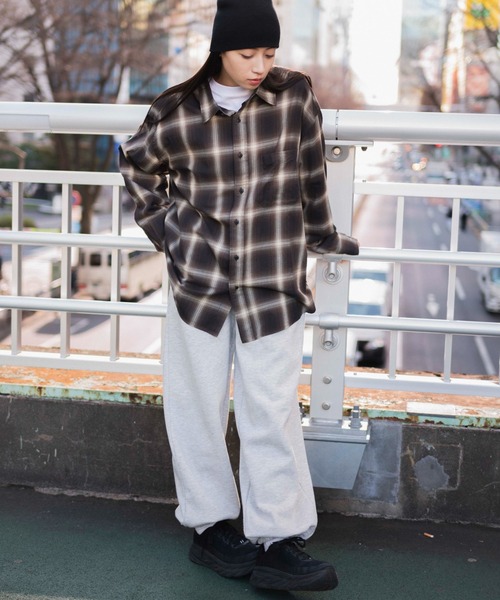 WEGO（ウィゴー）の「WEGO/オンブレチェックシャツ（シャツ/ブラウス・メンズ・ブルー系その他2/ブラック系その他2/ブラウン系その他2/レッド系その他・SMALL/MEDIUM/LARGE）」の14枚目の写真