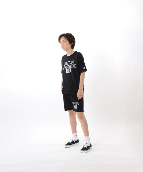 Champion(チャンピオン)の「【Champion/チャンピオン】キッズ ショートスリーブスウェットシャツ(スウェット・キッズ・オートミール/ブラック/グレー・100/110/120/130/140/150/160)」の4枚目の写真