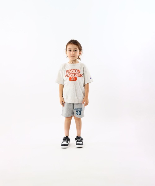 Champion(チャンピオン)の「【Champion/チャンピオン】キッズ ショートスリーブスウェットシャツ(スウェット・キッズ・オートミール/ブラック/グレー・100/110/120/130/140/150/160)」の12枚目の写真