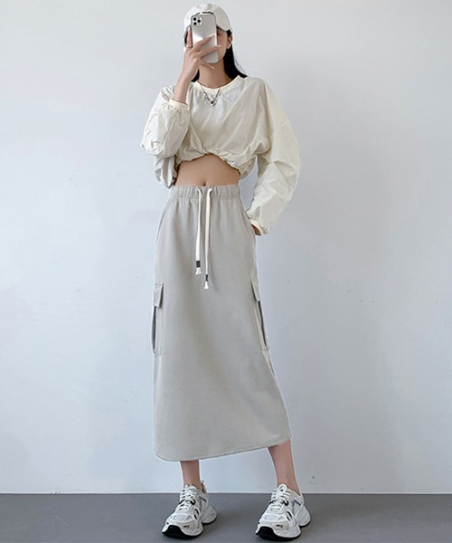 Miniministore(ミニミニストア)の「ワークスカート ハイウエスト 秋冬 韓国(スカート・レディース・ライトグレー/ダークグレー/ブラック・FREE)」の17枚目の写真