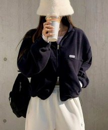 [BELLIDE MADE] ベーシックフリースクロップドジップアップ