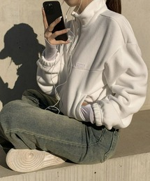 [BELLIDE MADE] ベーシックフリースクロップドジップアップ