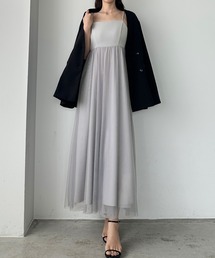 Louere（ルエレ）の「チュール切替フレアキャミワンピース（ワンピース・レディース）」