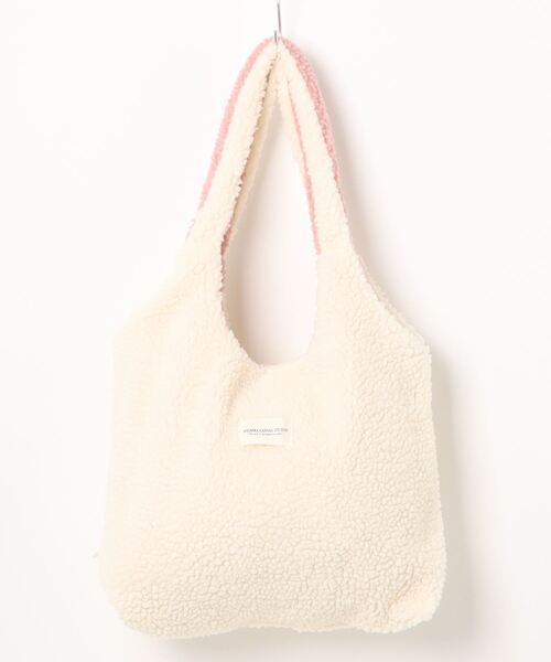 aimoha(アイモハ)の「リバーシブルボアトート(トートバッグ・レディース・ピンク/パープル/ブラウン/ベージュ/グリーン/グレー・FREE)」の9枚目の写真