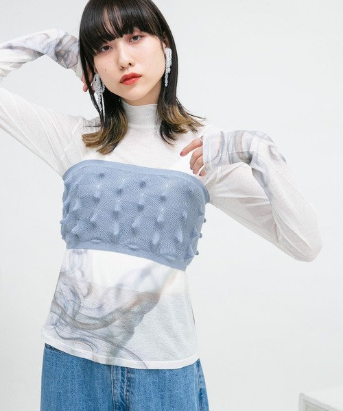 KBF（ケイビーエフ）の「グラフィックプリントTEE（Tシャツ/カットソー・レディース・オレンジ系その他/ベージュ系その他/ホワイト系その他・ONE）」の2枚目の写真