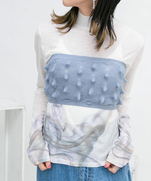 KBF（ケイビーエフ）の「グラフィックプリントTEE（Tシャツ/カットソー・レディース・オレンジ系その他/ベージュ系その他/ホワイト系その他・ONE）」の11枚目の写真