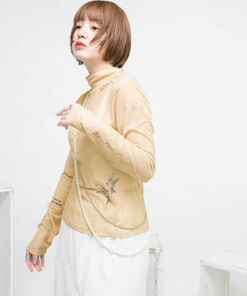 KBF（ケイビーエフ）の「グラフィックプリントTEE（Tシャツ/カットソー・レディース・オレンジ系その他/ベージュ系その他/ホワイト系その他・ONE）」の19枚目の写真