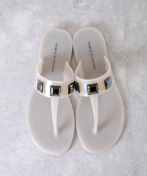 【セール】【FABIO RUSCONI/ファビオルスコーニ】ビジュートングサンダル PVCサンダル（サンダル）｜Fabio Rusconi（ファビオルスコーニ） 10,116円