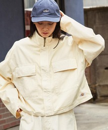 Dickies/ディッキーズ ユーズド加工オーバーダイショートスタンドジャケット【セットアップ対応】