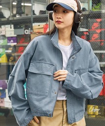 Dickies/ディッキーズ ユーズド加工オーバーダイショートスタンドジャケット【セットアップ対応】