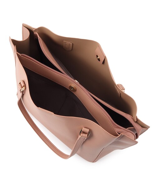 ITS'DEMO（イッツデモ）の「◆【通勤／7ポケット】軽量Ａ４トート（トートバッグ・レディース・ベージュ/グレー/オフホワイト/ブラック・00）」の14枚目の写真