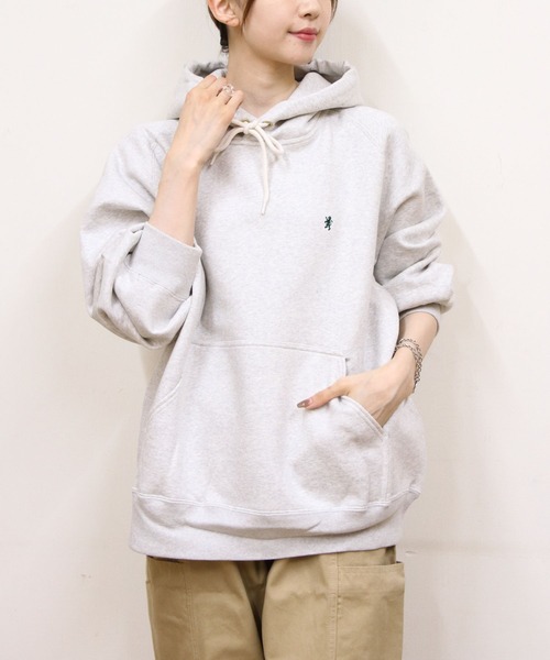 GYMPHLEX(ジムフレックス)の「GYMPHLEX/ジムフレックス スウィングスリーブフーデッドプルオーバー SWING SLEEVE HOODED PULLOVER C0294 TCF(メンズ)(スウェット・メンズ・チャコールグレー/グレー/アイボリー/ダークグリーン/ライトブルー・M/L)」の3枚目の写真