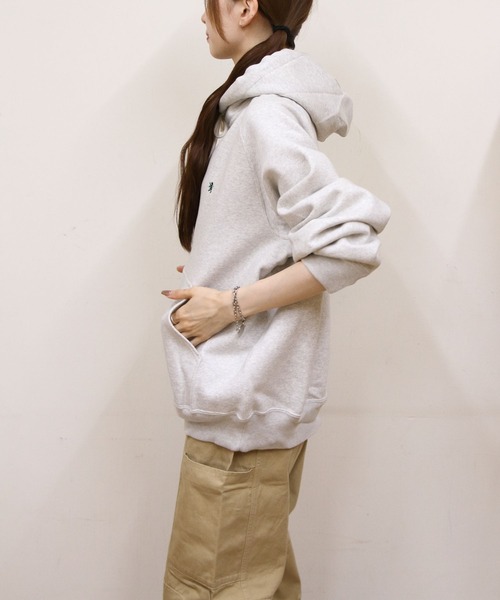 GYMPHLEX(ジムフレックス)の「GYMPHLEX/ジムフレックス スウィングスリーブフーデッドプルオーバー SWING SLEEVE HOODED PULLOVER C0294 TCF(メンズ)(スウェット・メンズ・チャコールグレー/グレー/アイボリー/ダークグリーン/ライトブルー・M/L)」の10枚目の写真