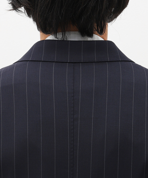 EDIFICE（エディフィス）の「【La.French】ダブル 4ボタンジャケット (CERRUTI ブルーストライプ)（その他アウター・メンズ・ダークブルー・46/44/48）」の22枚目の写真