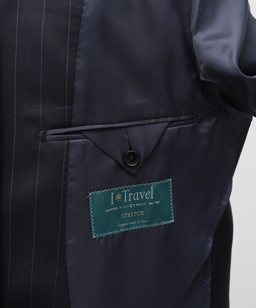 EDIFICE（エディフィス）の「【La.French】ダブル 4ボタンジャケット (CERRUTI ブルーストライプ)（その他アウター・メンズ・ダークブルー・46/44/48）」の11枚目の写真