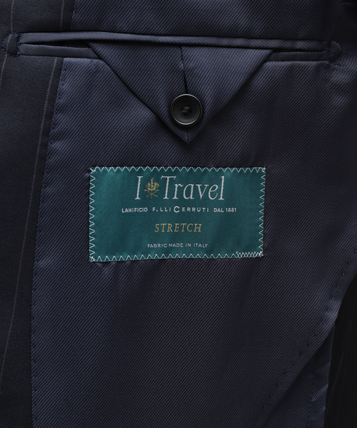 EDIFICE（エディフィス）の「【La.French】ダブル 4ボタンジャケット (CERRUTI ブルーストライプ)（その他アウター・メンズ・ダークブルー・46/44/48）」の12枚目の写真