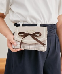 ROPE' PICNIC（ロペピクニック）の「【KIDS】チェックサテンリボンマルチポケット/新入学・入学準備（ポーチ・キッズ）」