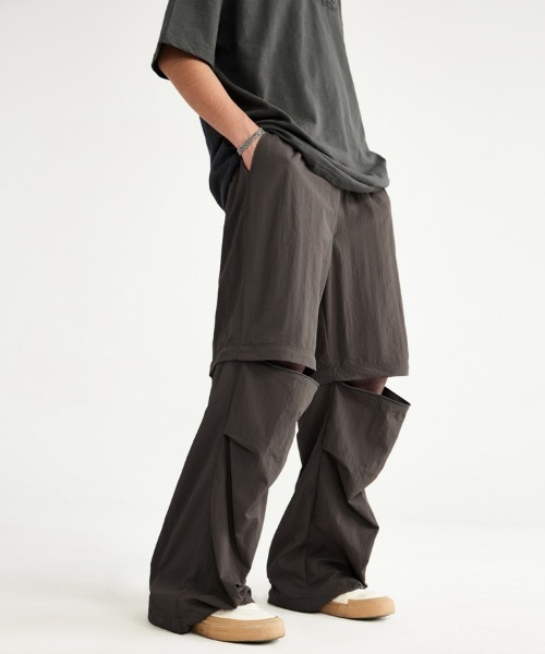 パンツ ROCKCAKE Stone Beads 2way Jogger 4BFT564 2Wayデタッチャブルナイロンジョガーパンツ（その他パンツ