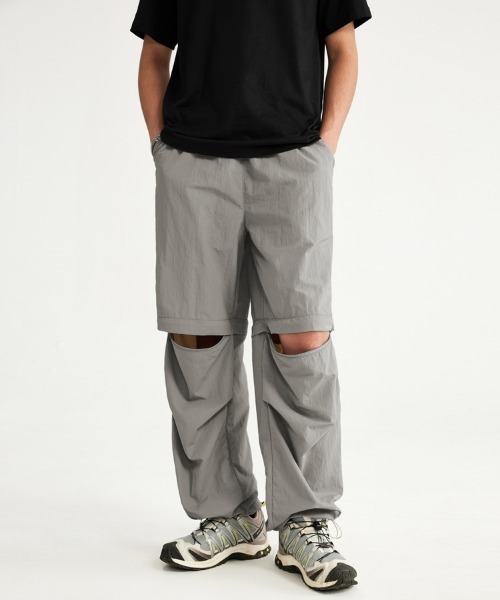 パンツ ROCKCAKE Stone Beads 2way Jogger Oatmeal RC24PT04210 ☆24-25FW新作☆ROCKCAKE☆Stone Beads 2way Jogger (ROCKCAKE