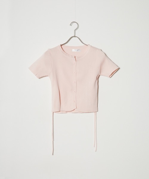 AO2（アオズ）の「Side Drawstring Ribbon Tops / サイドドロストリボントップス（Tシャツ/カットソー・レディース・ライトピンク/ブラック/ライトグリーン/ホワイト・FREE）」の12枚目の写真