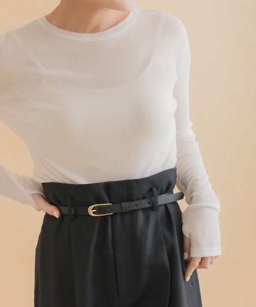 URBAN RESEARCH ROSSO WOMEN(アーバンリサーチ ロッソ)の「ROKOTA プレーンベルト(ベルト・レディース・ダークブラウン/ブラック・FREE)」の2枚目の写真