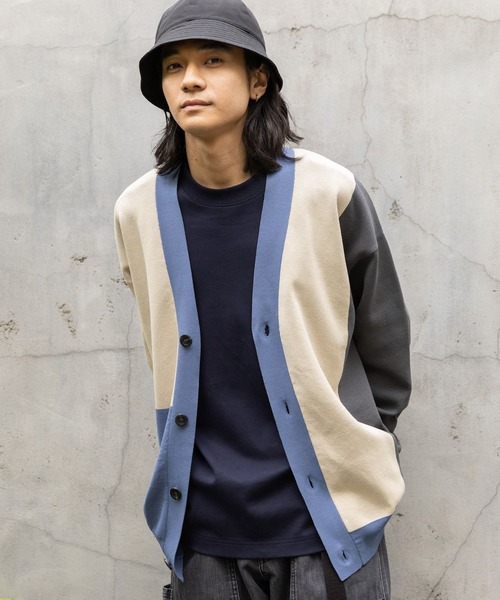 niko and...(ニコアンド)の「ニットモチーフラインTシャツ(Tシャツ/カットソー・メンズ・パープル/オフホワイト/ブラック・LARGE/MEDIUM)」の17枚目の写真